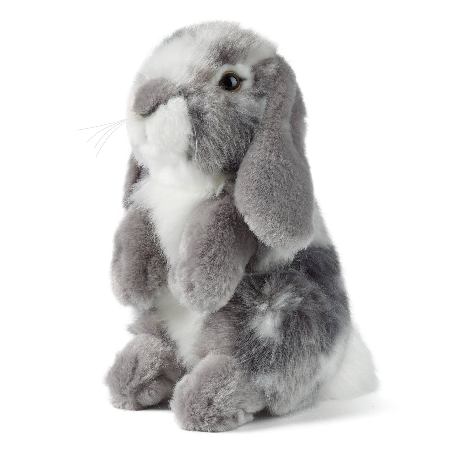 Living Nature Grey Sitting Lop Eared Rabbit Plush