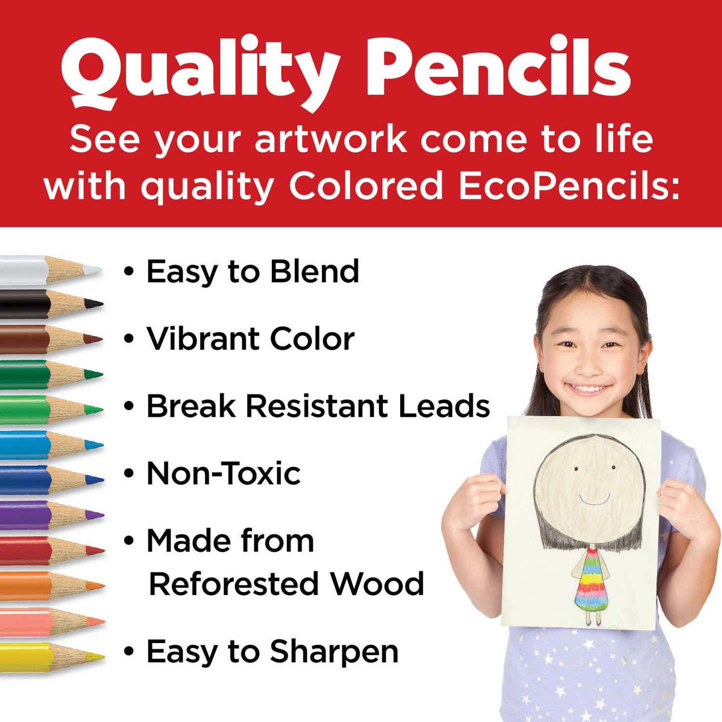 World Colors - 27 Color Pencils with Skin Tones - EcoPencils