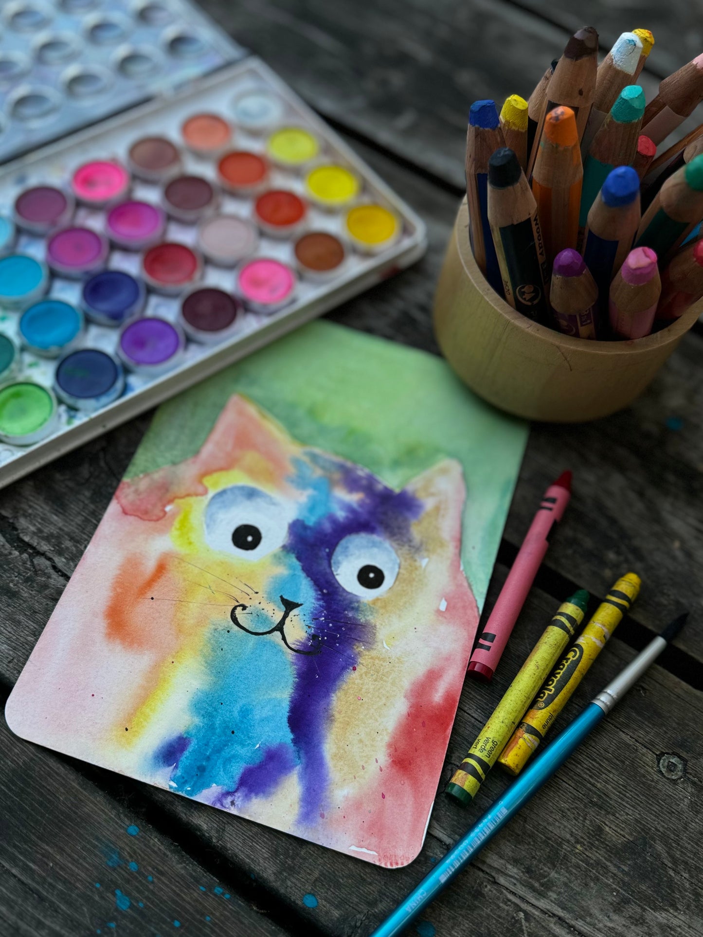 Watercolour Workshop: COOL CAT 2-5 Years