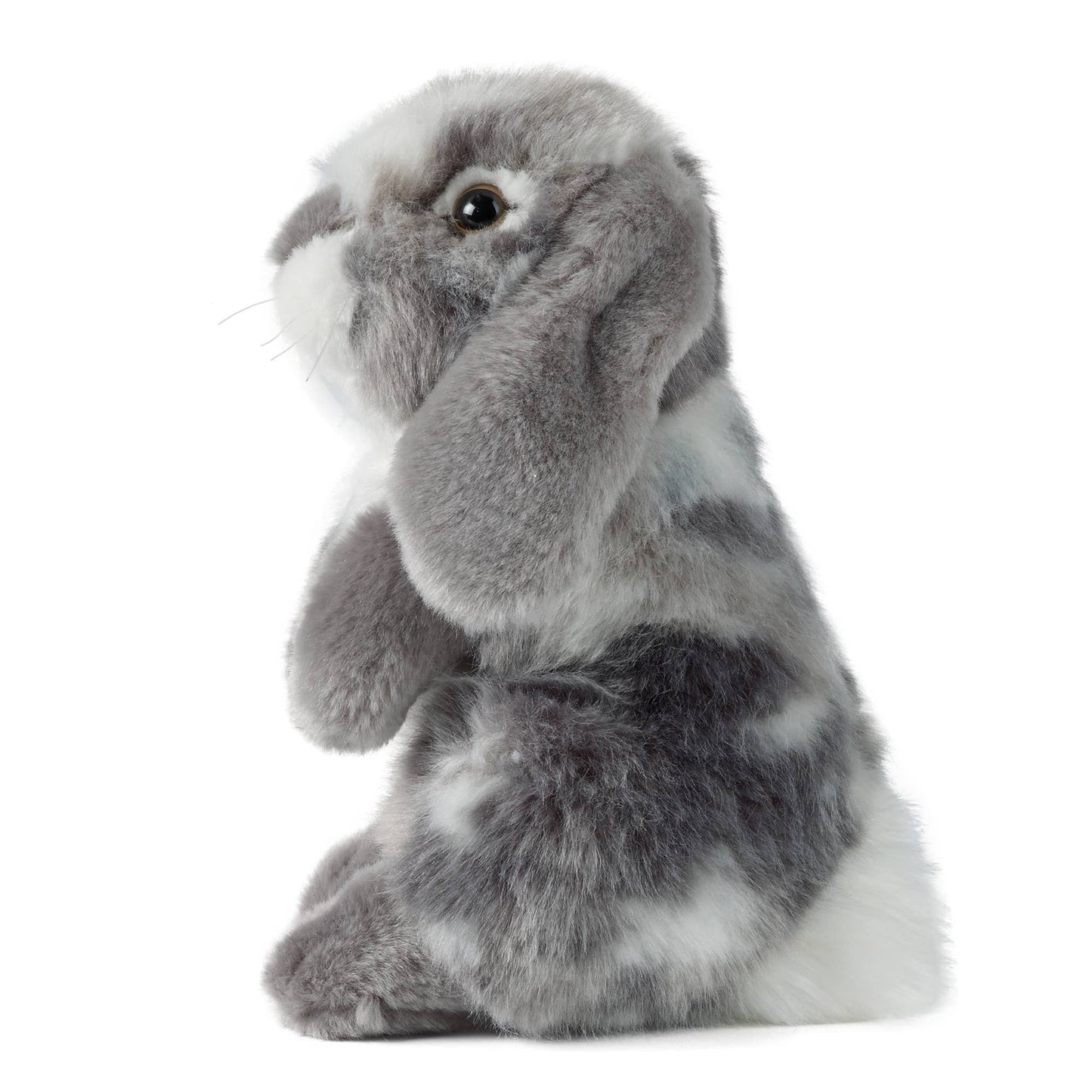 Living Nature Grey Sitting Lop Eared Rabbit Plush