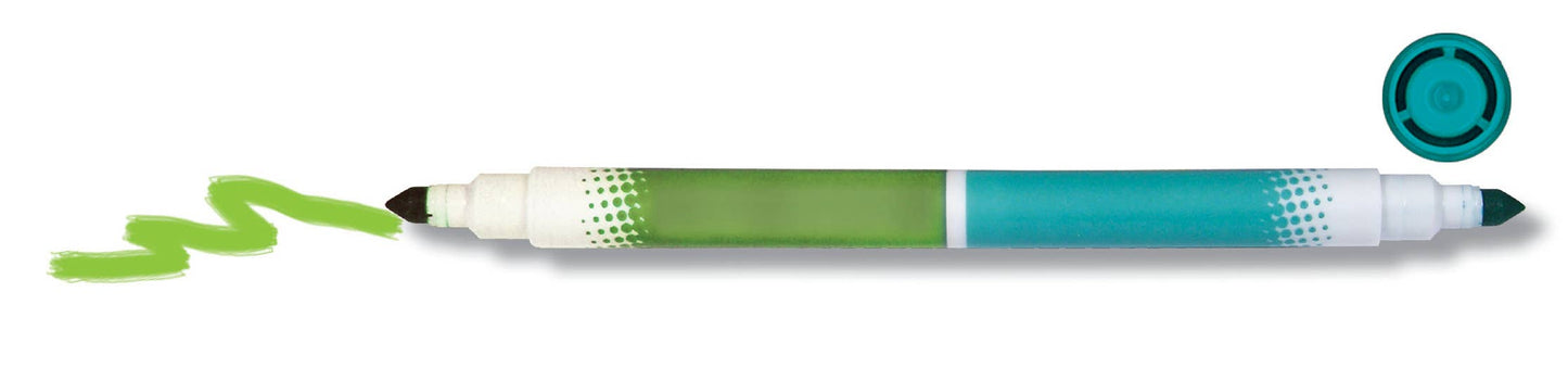 12 DuoTip Washable Markers for Kids - 24 Colors