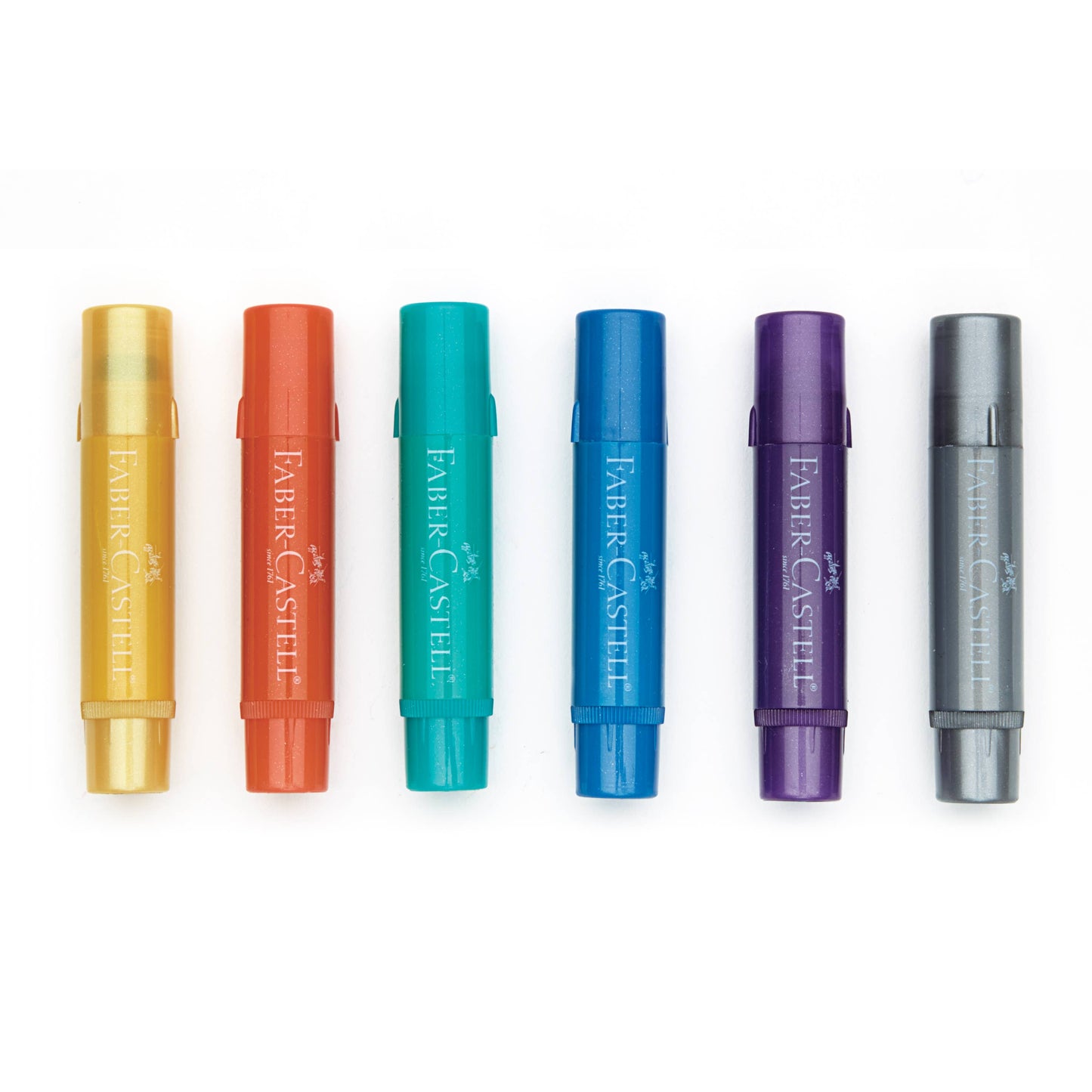 6 Metallic Gel Sticks - Water-Soluble Color Sticks for Kids