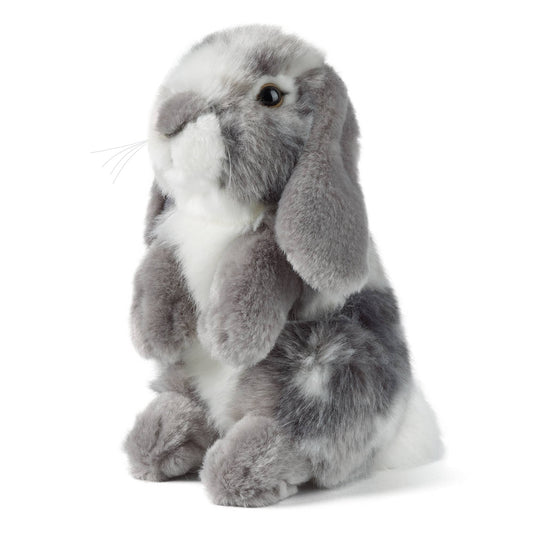 Living Nature Grey Sitting Lop Eared Rabbit Plush