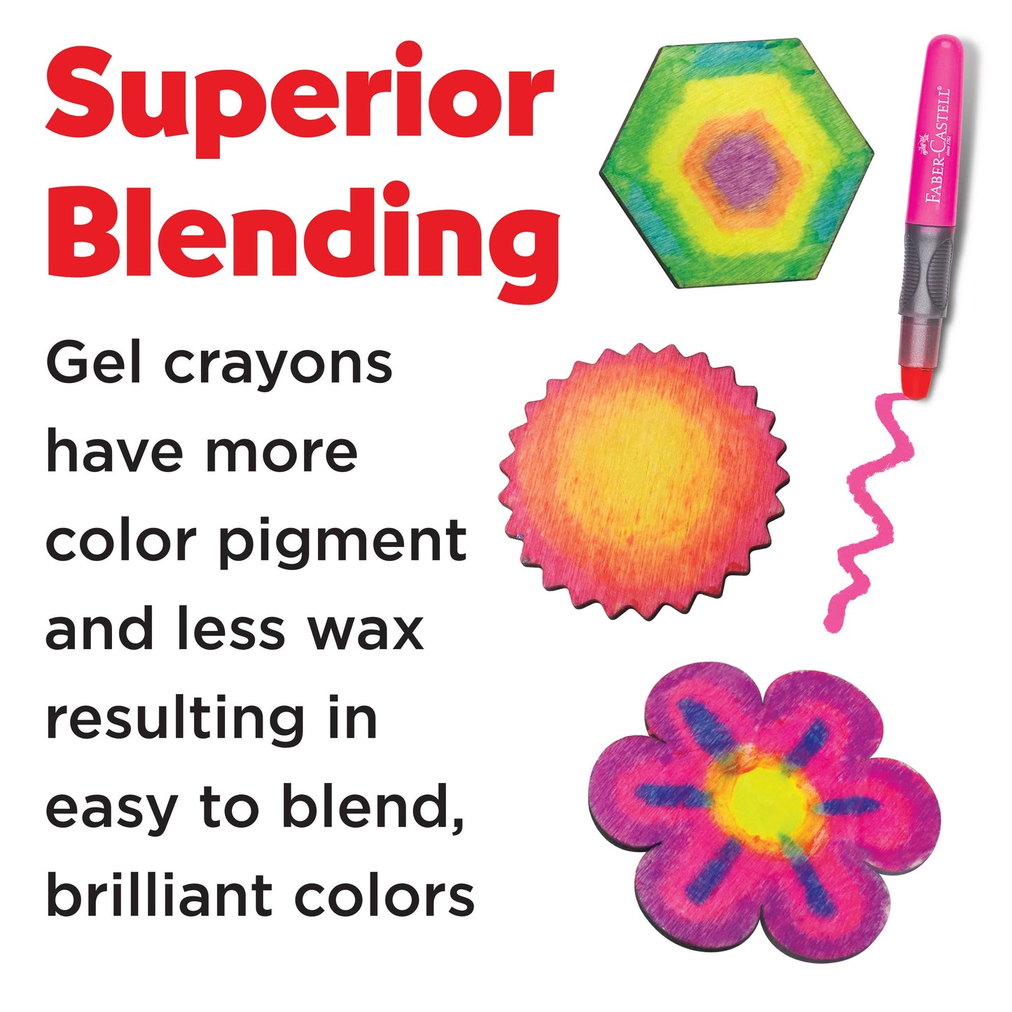12 Super Soft Chunky Gel Crayons in Storage Case