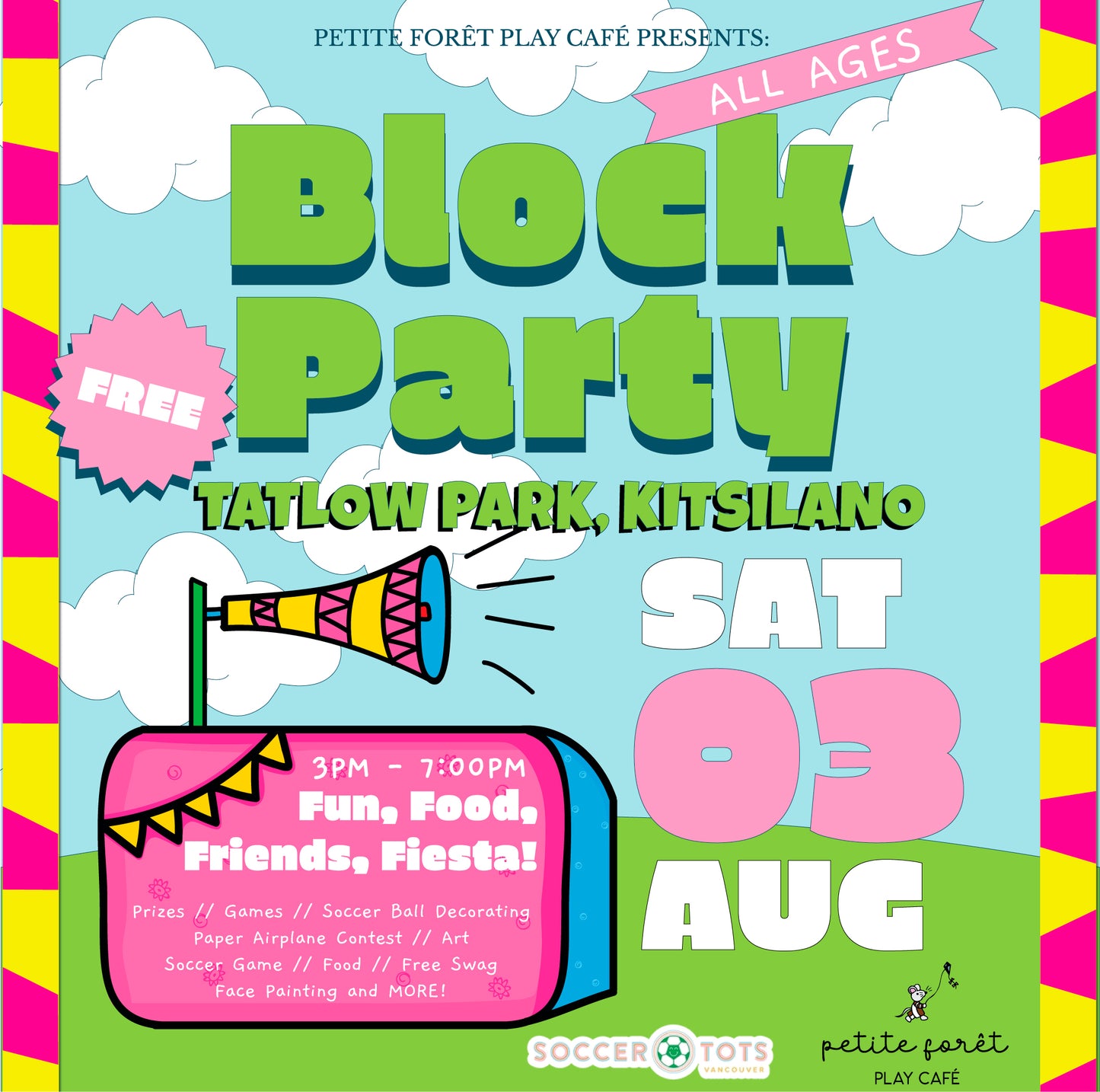 Tatlow Park BLOCK PARTY! Volunteer Sign Up