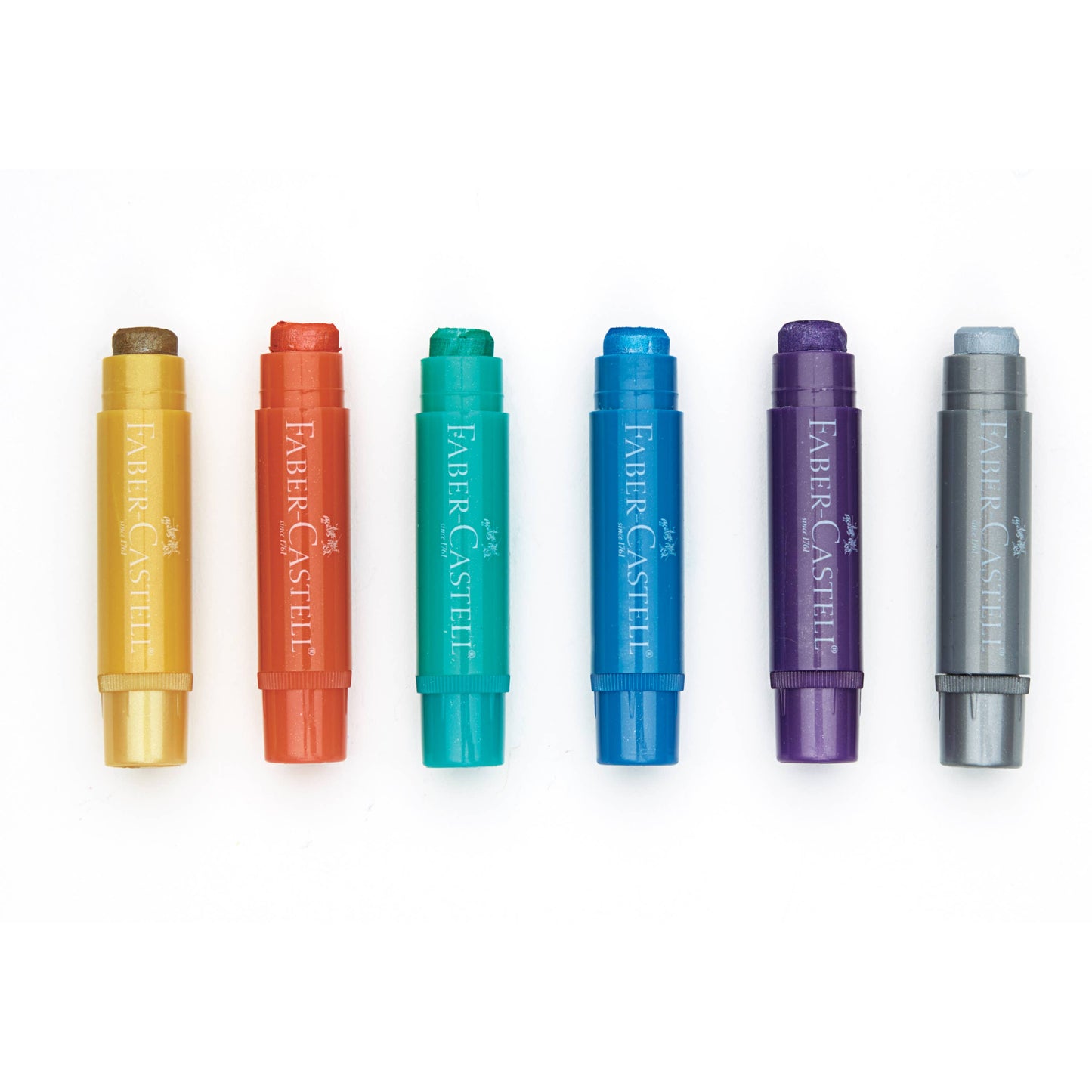 6 Metallic Gel Sticks - Water-Soluble Color Sticks for Kids