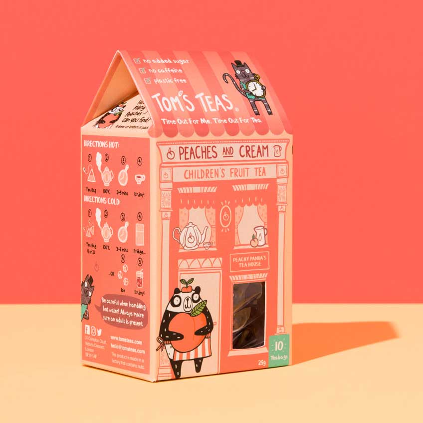TOM'S TEAS PEACHES & CREAM Children's Fruit Tea