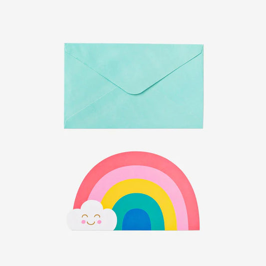Rainbow Birthday Card Invitations