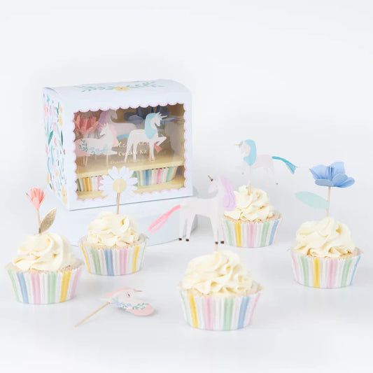 Meri Meri Cupcake Kit Meadow Unicorns